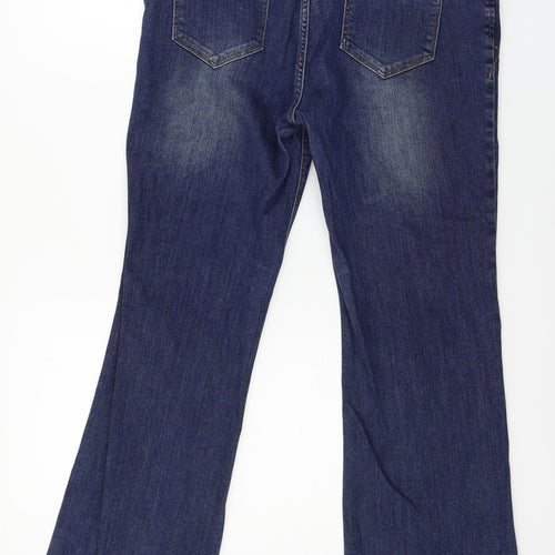 Denim & Co. Womens Blue  Denim Straight Jeans Size 14 L27 in