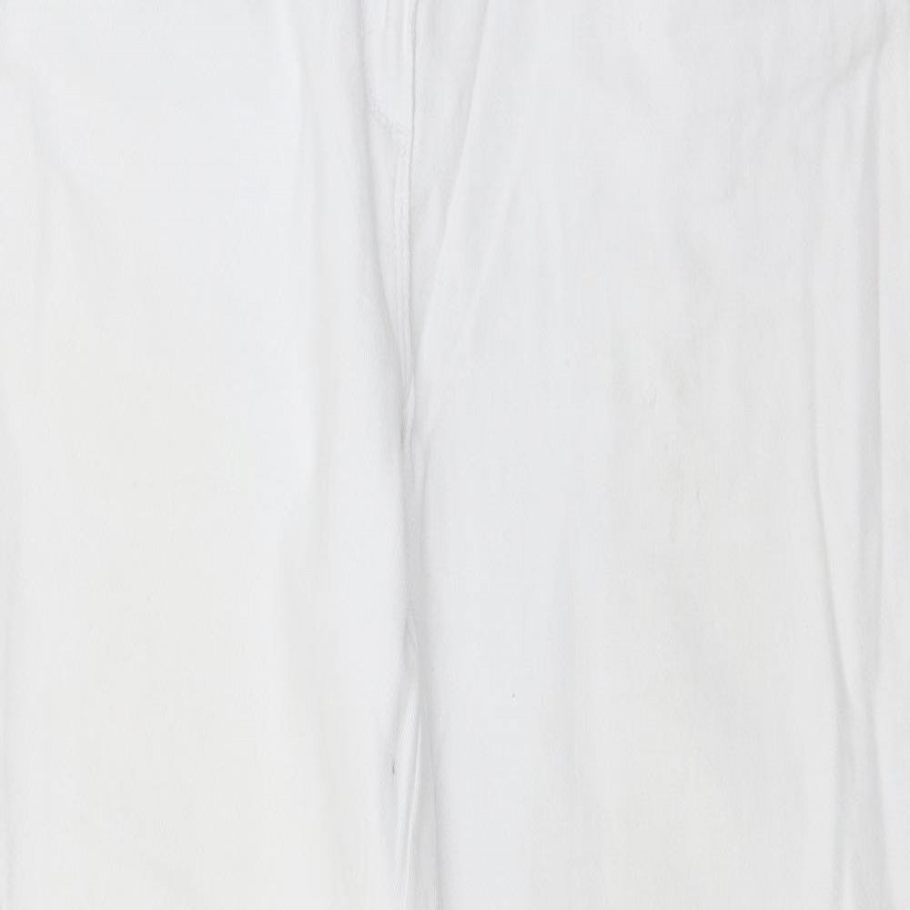 Bonmarché Womens White  Denim Straight Jeans Size 14 L27 in