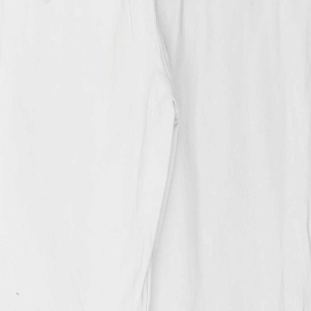 Bonmarché Womens White  Denim Straight Jeans Size 14 L27 in