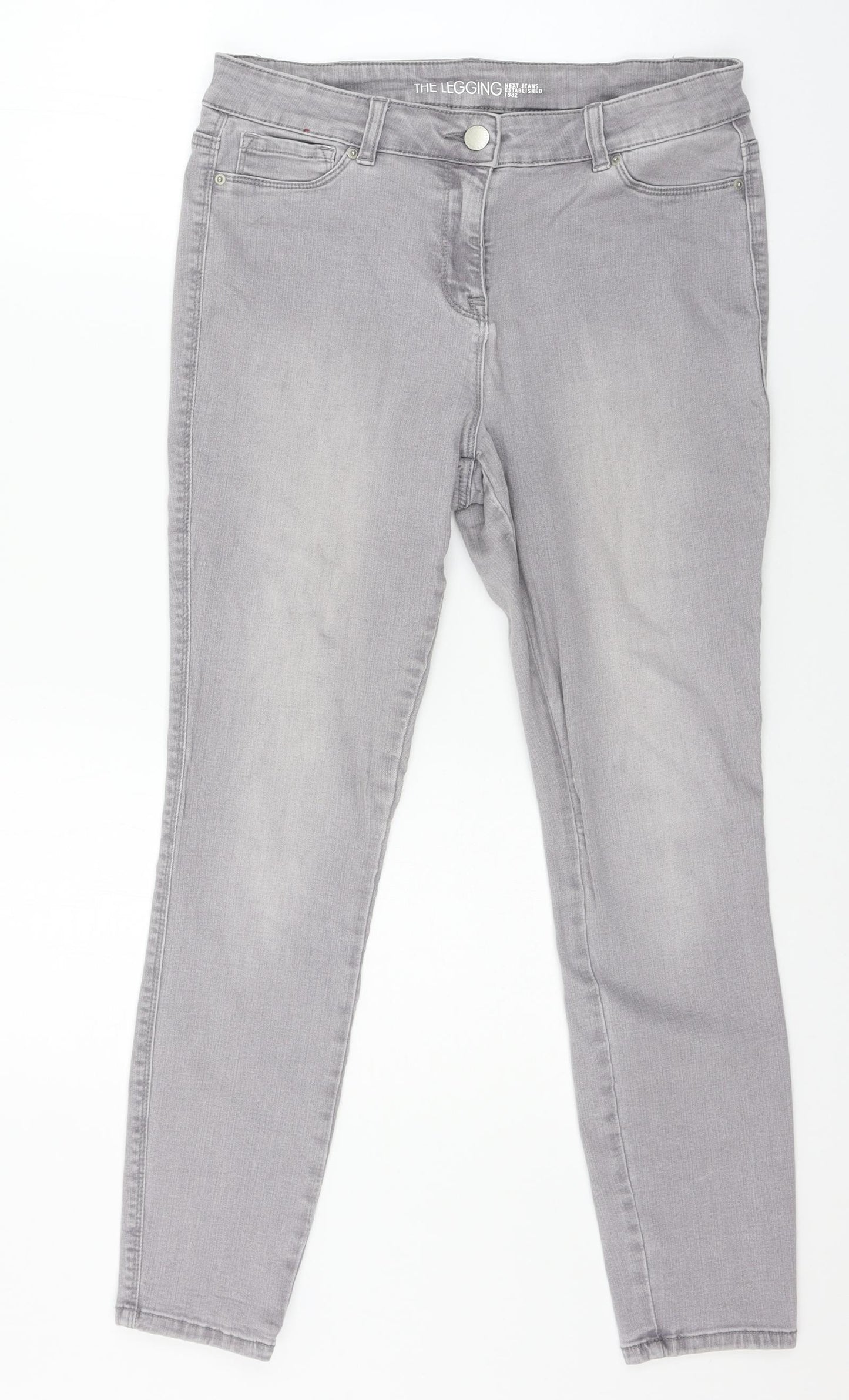 NEXT Womens Grey  Denim Skinny Jeans Size 14 L26 in