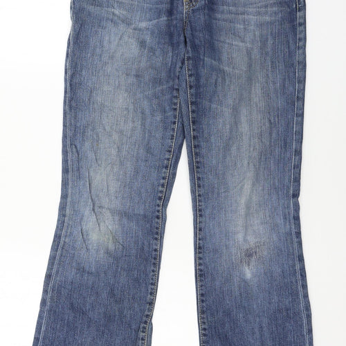 BIG STAR Womens Blue  Denim Straight Jeans Size 30 in L27 in