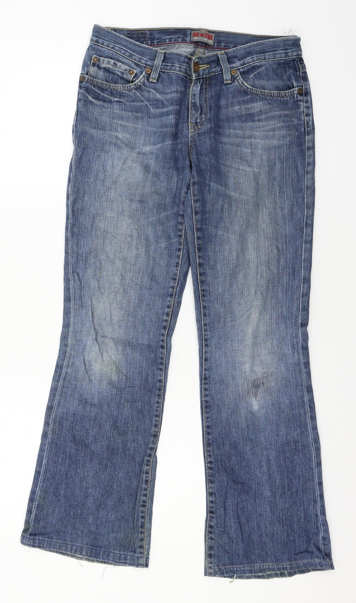 BIG STAR Womens Blue  Denim Straight Jeans Size 30 in L27 in
