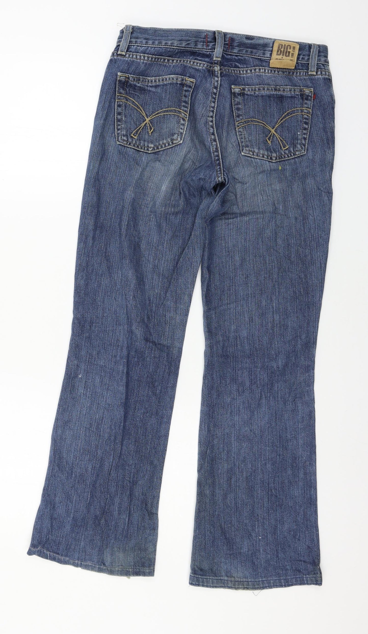 BIG STAR Womens Blue  Denim Straight Jeans Size 30 in L27 in