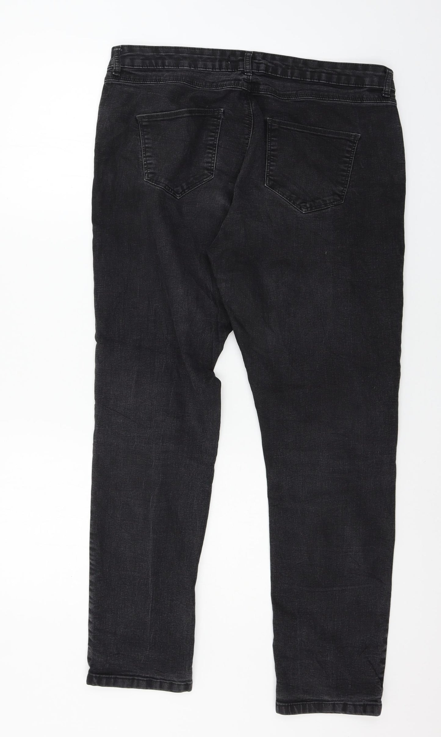 Dorothy Perkins Womens Grey  Denim Skinny Jeans Size 14 L27 in