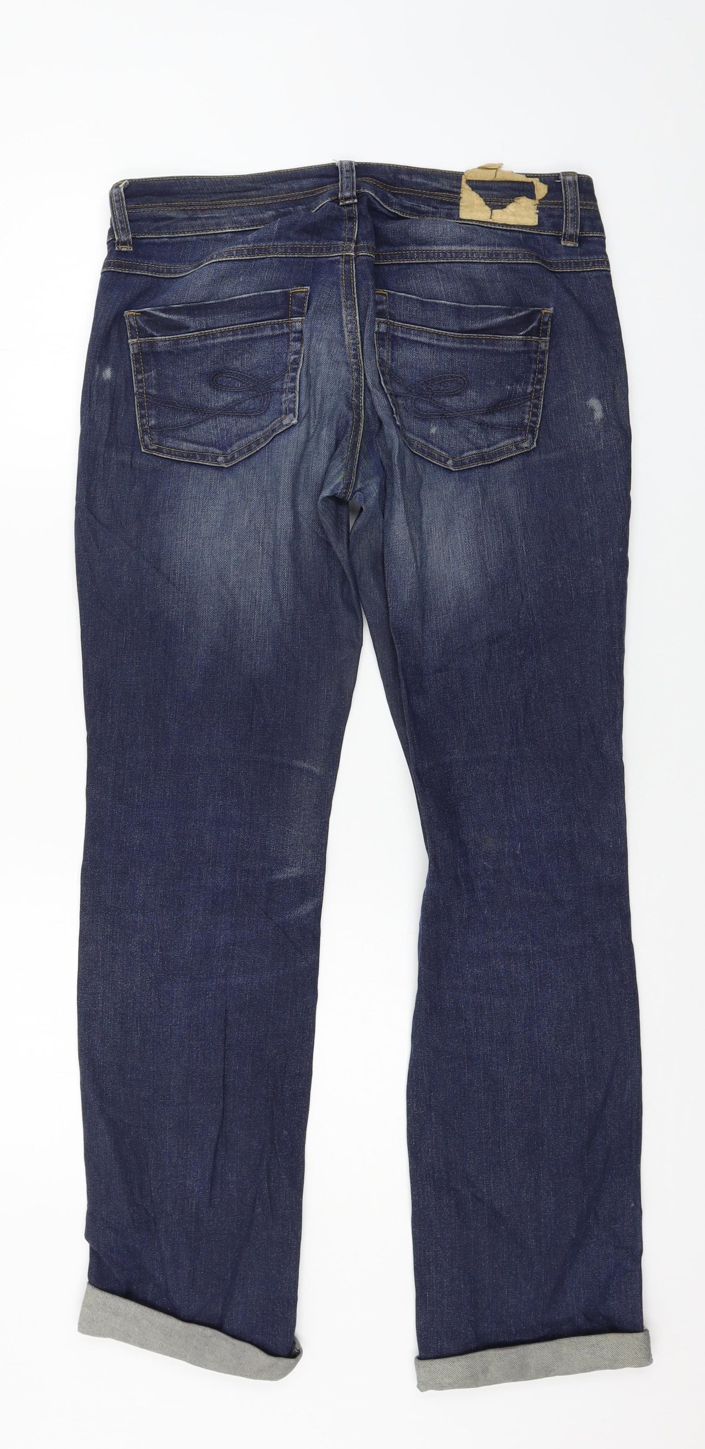 EDC Womens Blue  Denim Straight Jeans Size 32 in L29 in