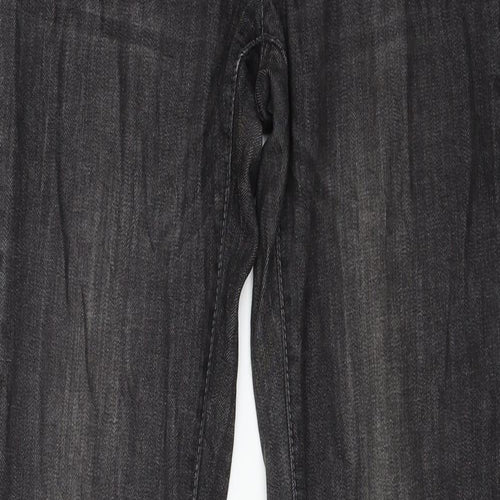 Camaieu Womens Grey  Denim Straight Jeans Size 32 in L32 in