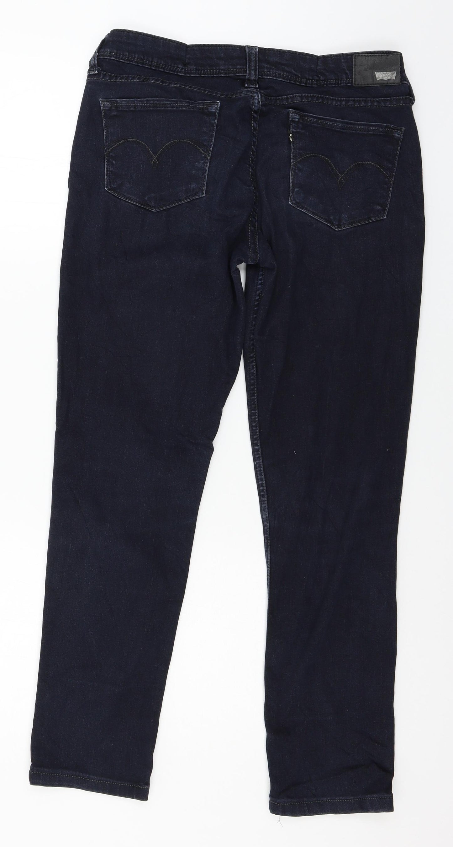 Demi Curve Womens Blue  Denim Straight Jeans Size 32 in L27 in