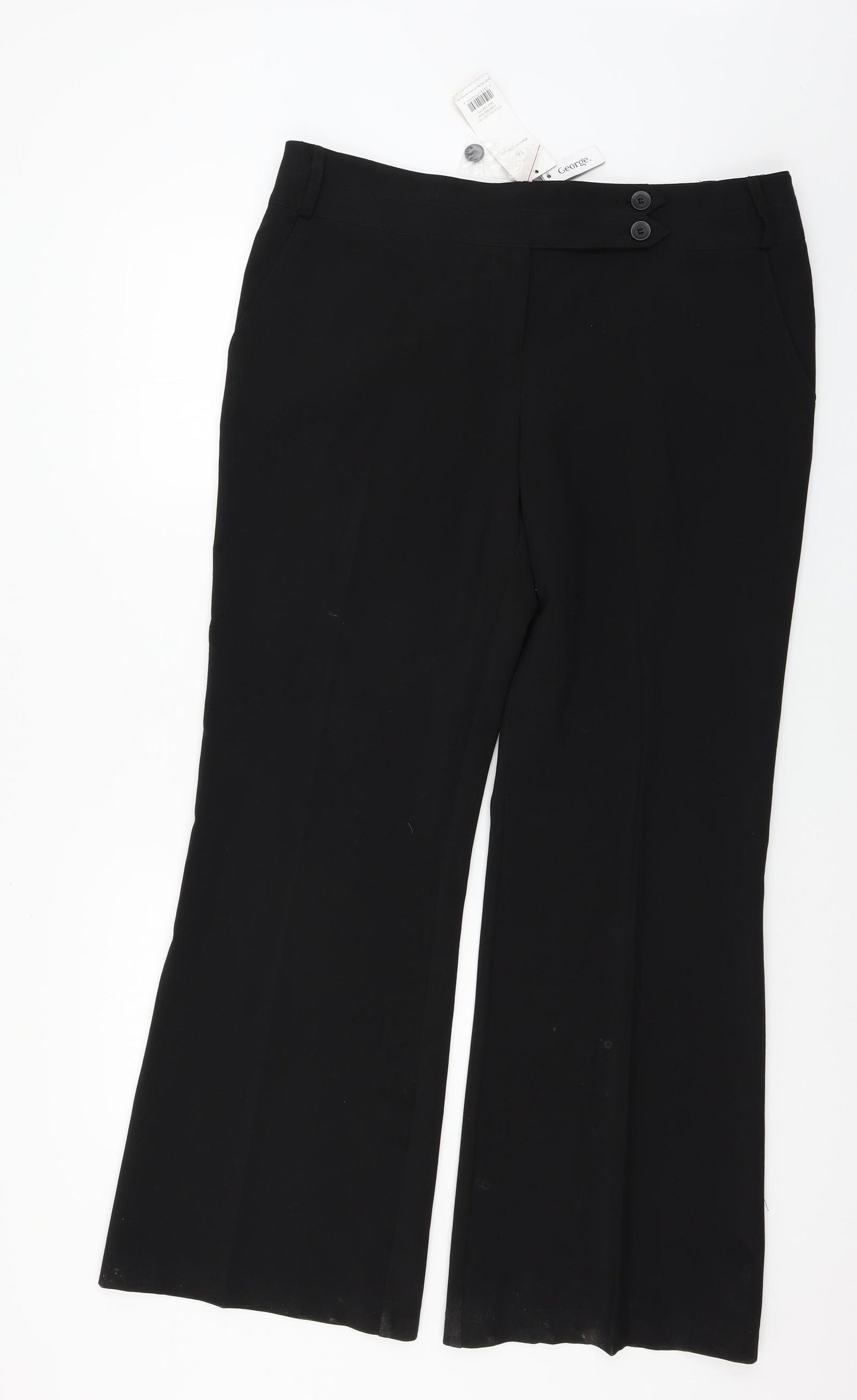 George Womens Black   Trousers  Size 16 L30 in