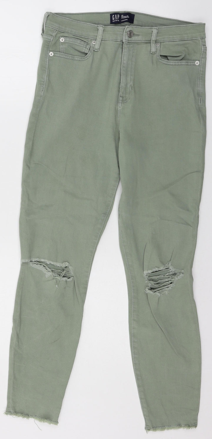 Gap Womens Green Denim Skinny Jeans Size 29 in L26 in