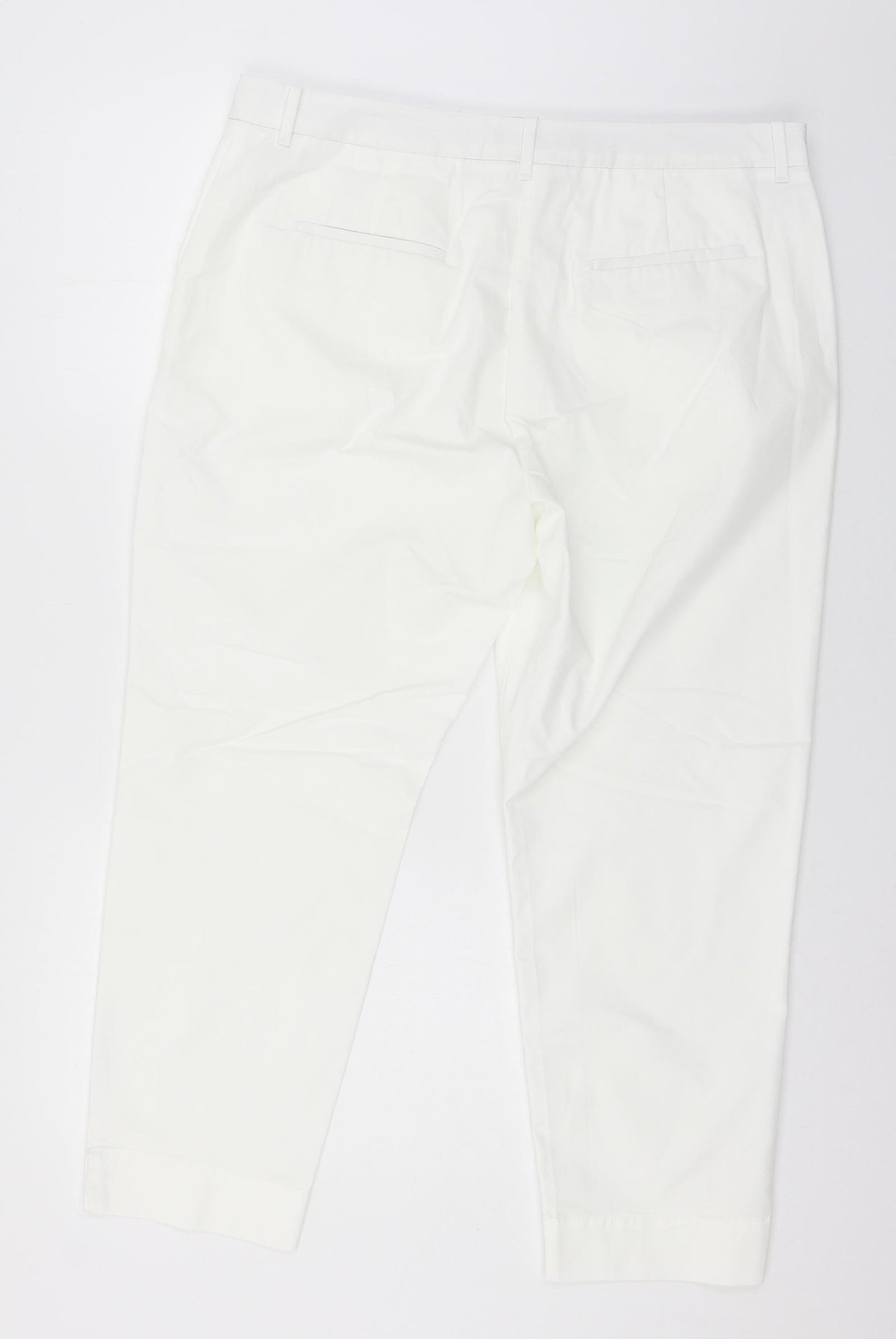 Marks and Spencer Womens White   Trousers  Size 16 L23 in