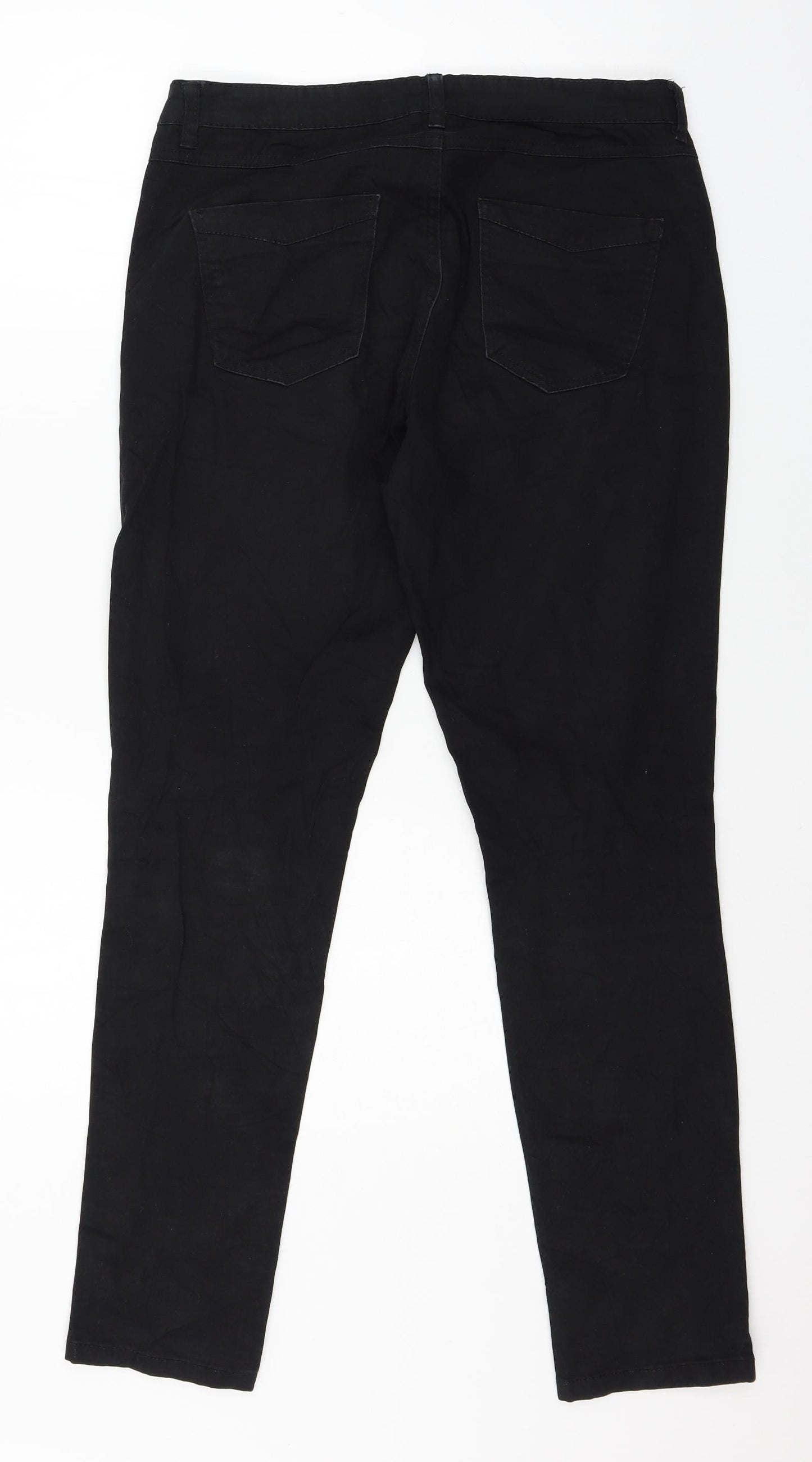 Top Secret  Womens Black  Denim Skinny Jeans Size 12 L28 in