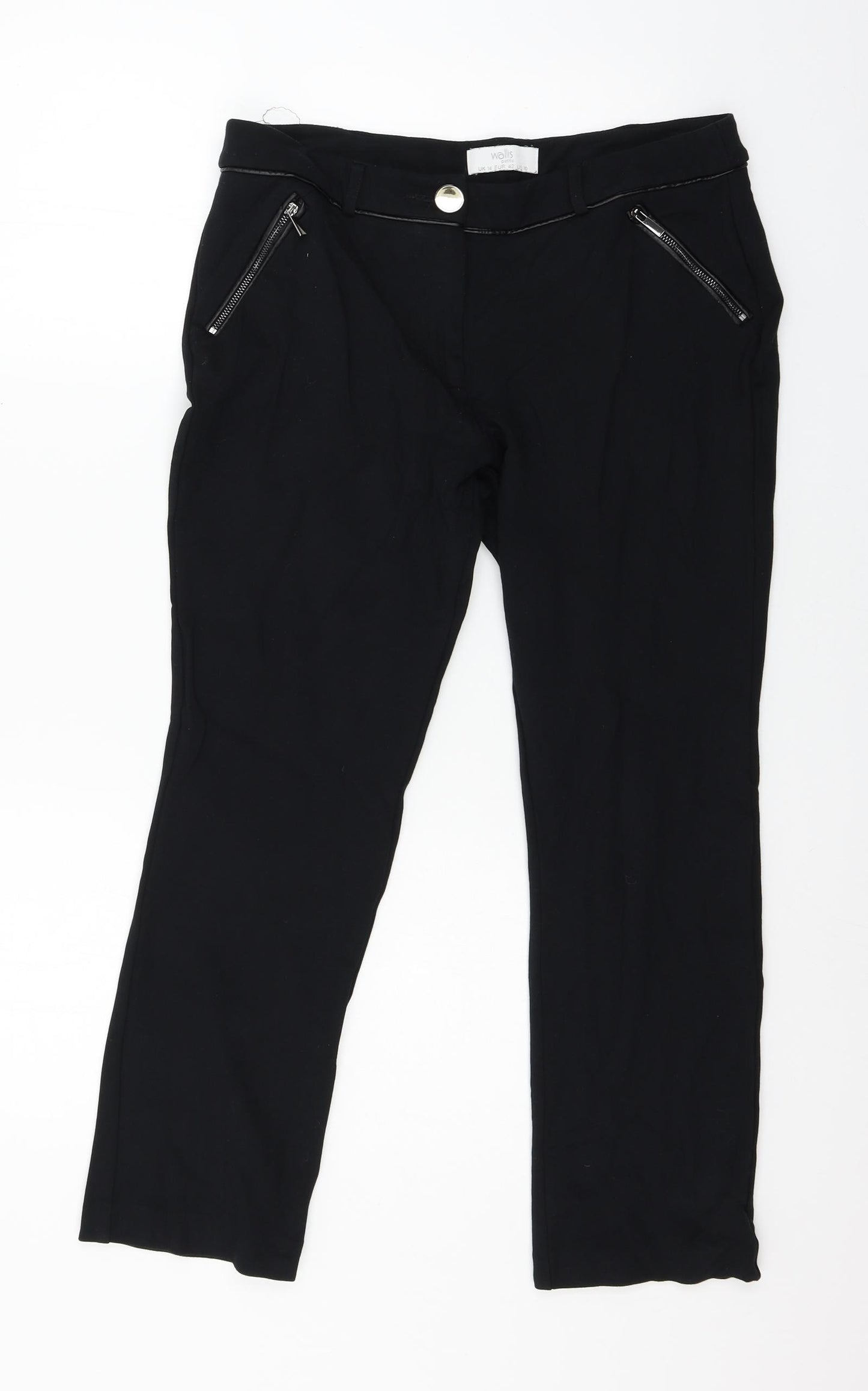 Wallis Womens Black   Trousers  Size 14 L25 in