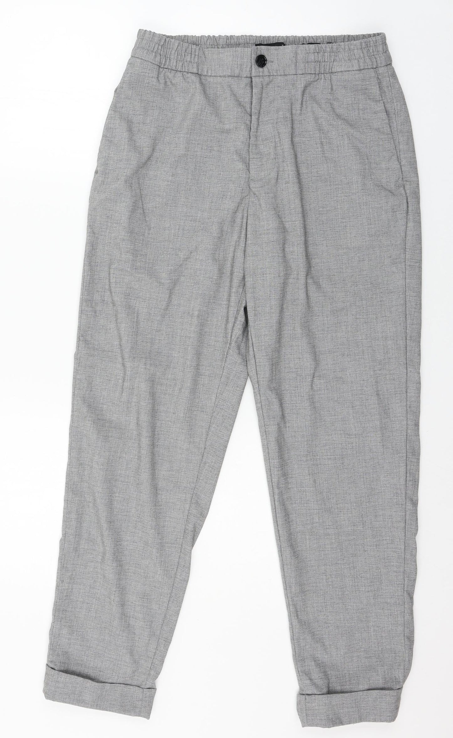 H&M Mens Grey   Trousers  Size 34 in L27 in