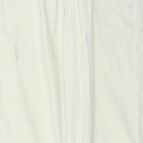 7 For All Mankind Womens Ivory  Denim Mom Jeans Size 27 in L27 in
