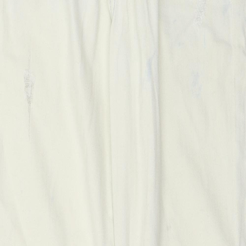 7 For All Mankind Womens Ivory  Denim Mom Jeans Size 27 in L27 in