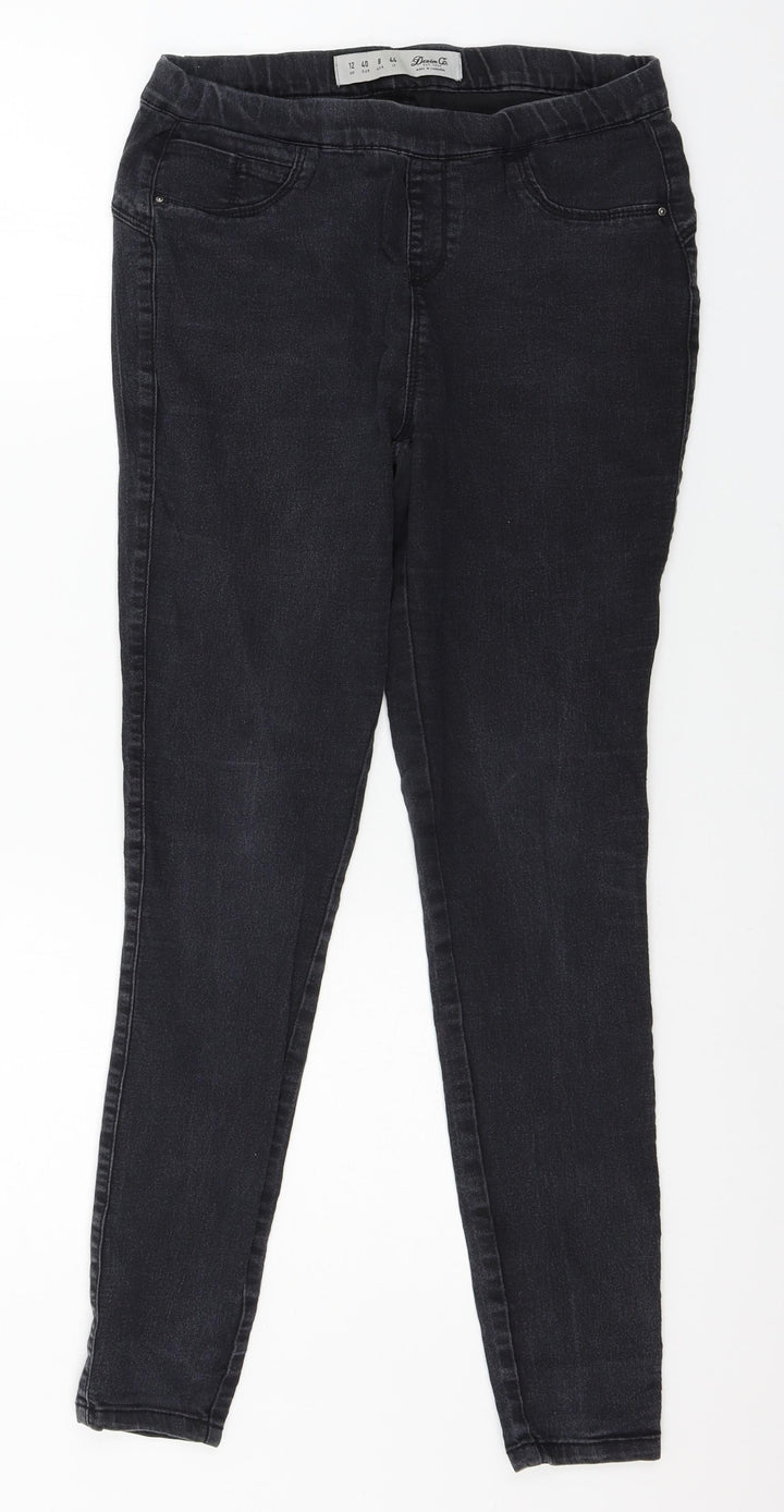 Denim & Co. Womens Blue Denim Jegging Jeans Size 12 L27 in
