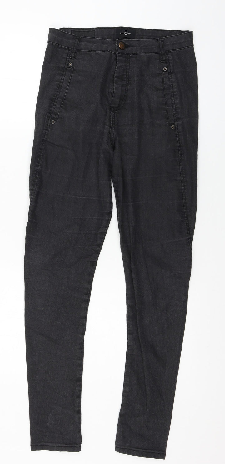 Five Units Womens Grey Denim Skinny Jeans Size 26 in L28 in