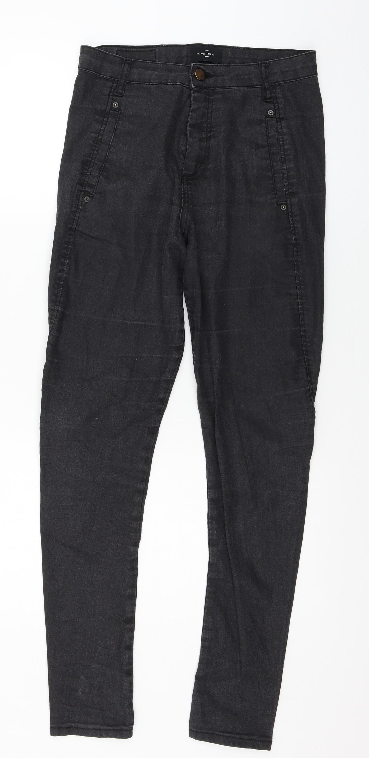 Five Units Womens Grey  Denim Skinny Jeans Size 26 in L28 in
