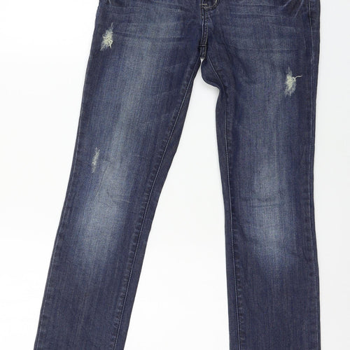 Amisu Womens Blue  Denim Straight Jeans Size 26 in L29 in