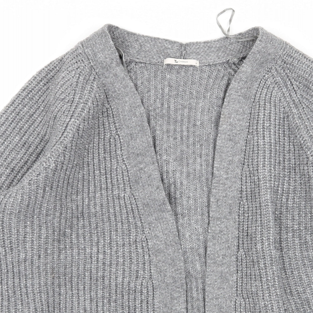 TU Womens Grey   Cardigan Jumper Size M