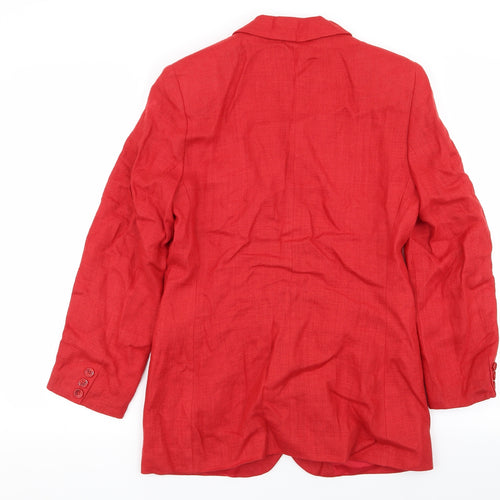 Vittoria Verani Womens Red   Jacket Blazer Size 10