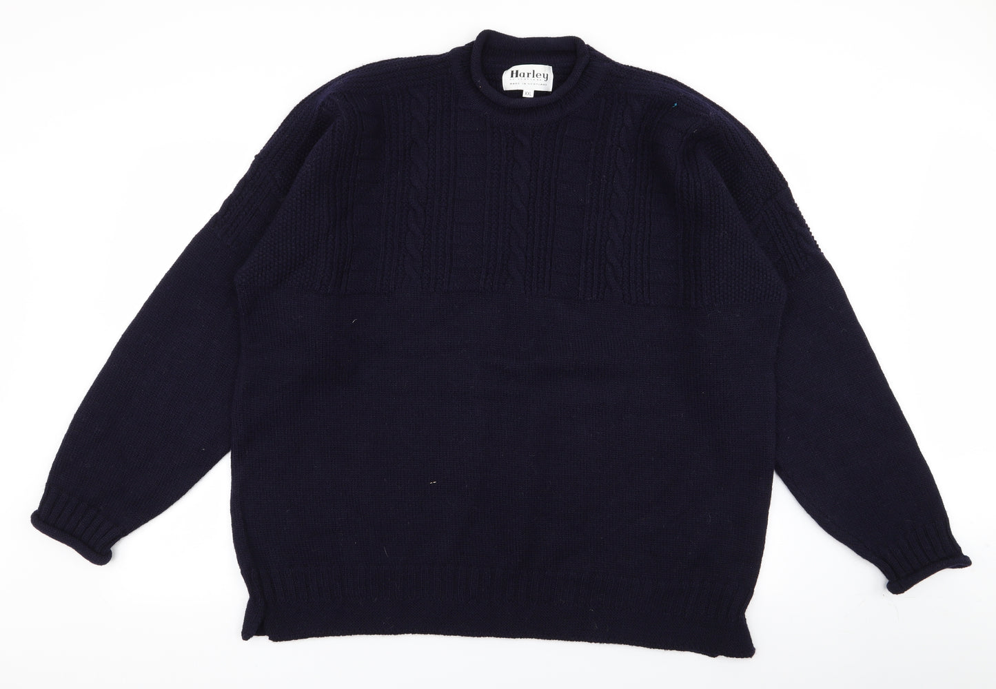 harley Mens Blue   Pullover Jumper Size 2XL