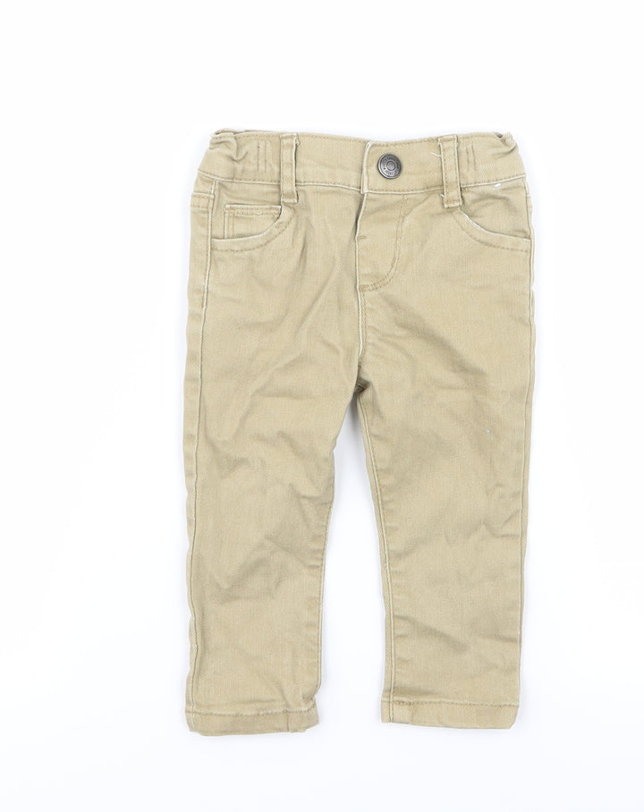denim and co Boys Beige Cargo Trousers Size 6-9 Months - chino trousers