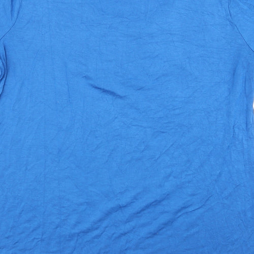 charlotte cold Womens Blue Geometric  Basic T-Shirt Size M