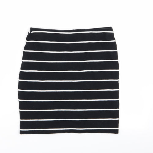 New Look Womens Multicoloured Striped  A-Line Skirt Size 8  - Stretch waistband