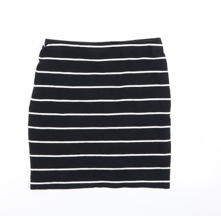 New Look Womens Multicoloured Striped  A-Line Skirt Size 8  - Stretch waistband