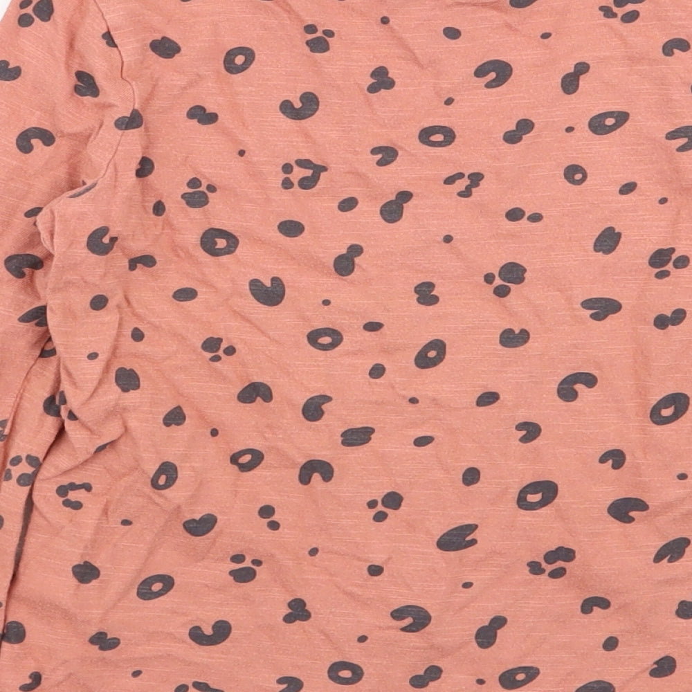 F&F Girls Brown Animal Print  Basic T-Shirt Size 5-6 Years