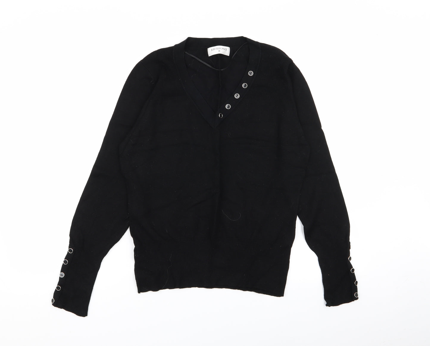 Just elegance Womens Black   Pullover Jumper Size M