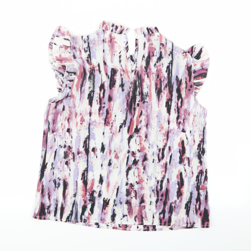 SheIn Womens Multicoloured Geometric  Basic Blouse Size S