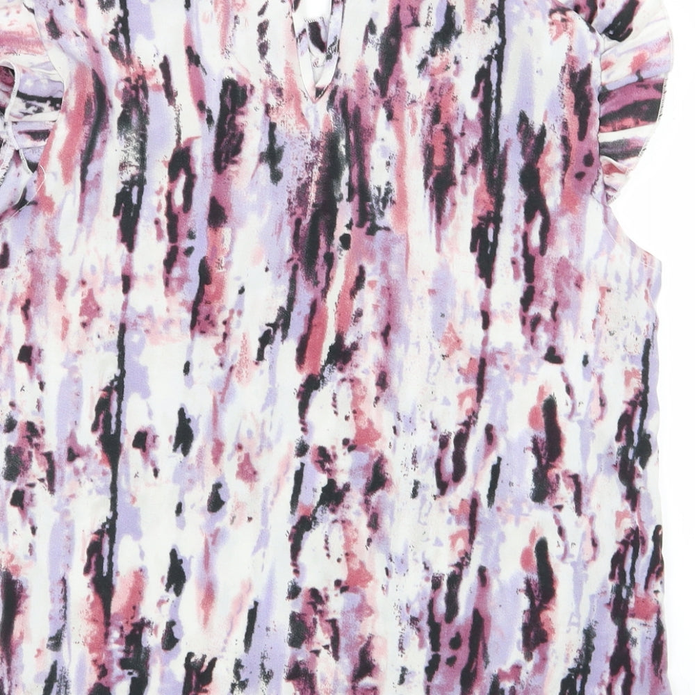 SheIn Womens Multicoloured Geometric  Basic Blouse Size S