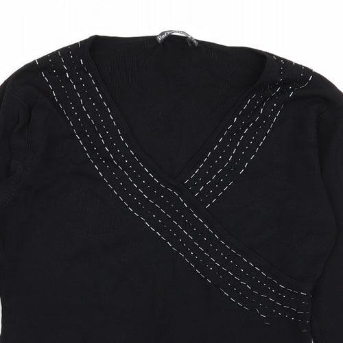 Reflections Womens Black   Pullover Jumper Size L
