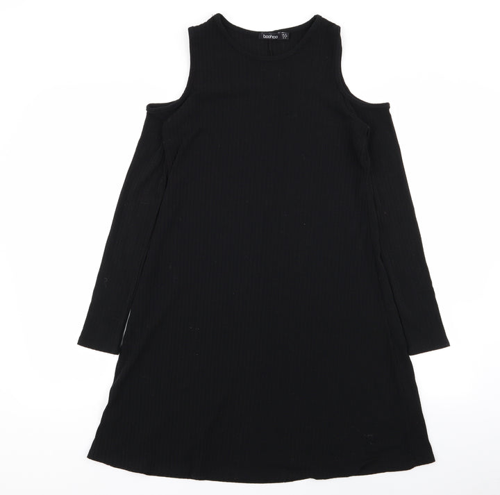 Boohoo Womens Black Fit & Flare Size 8