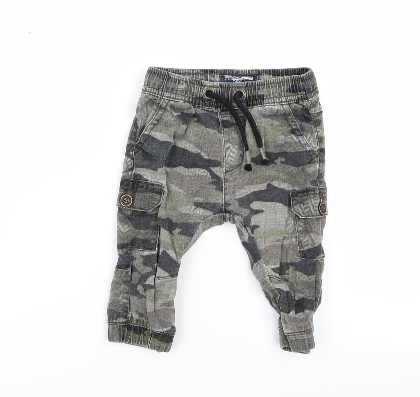 NEXT Boys Multicoloured Camouflage  Jogger Trousers Size 6-9 Months
