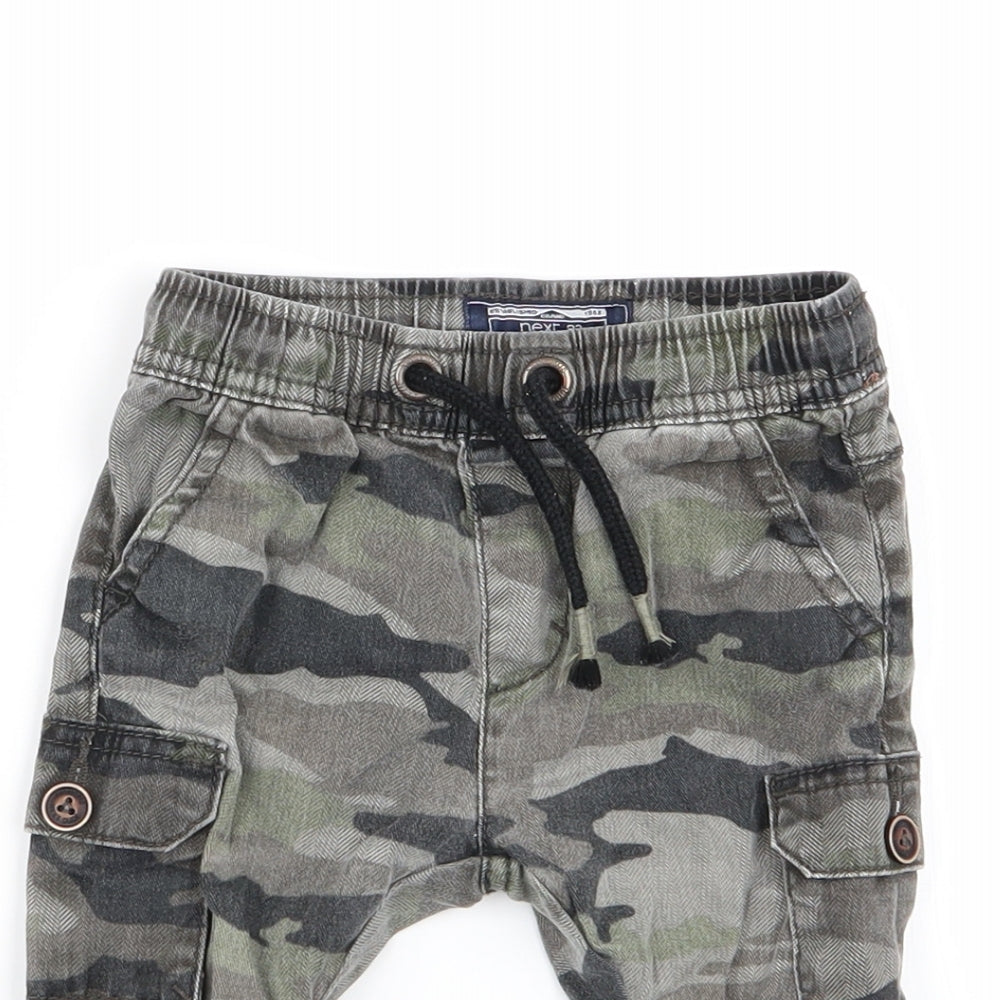 NEXT Boys Multicoloured Camouflage  Jogger Trousers Size 6-9 Months