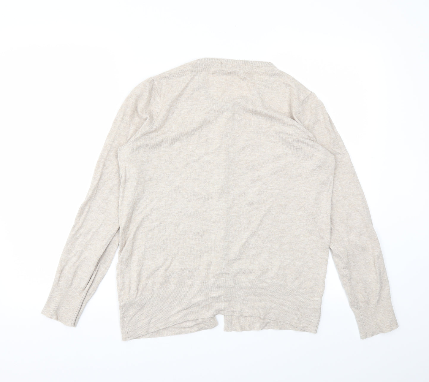 M&S Womens Beige   Cardigan Jumper Size 14