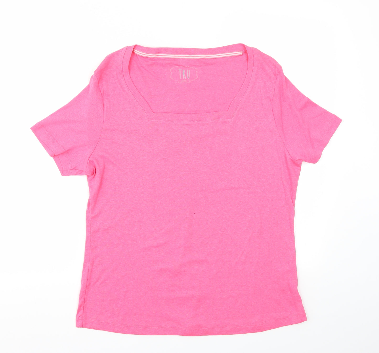 TRU Womens Pink   Basic T-Shirt Size L