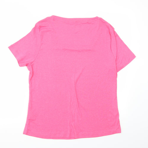 TRU Womens Pink   Basic T-Shirt Size L