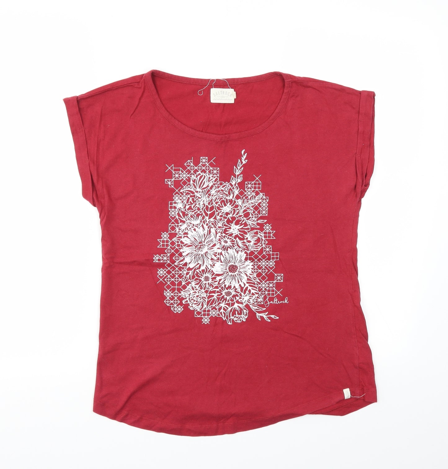 SALT ROCK Womens Red   Basic T-Shirt Size 10