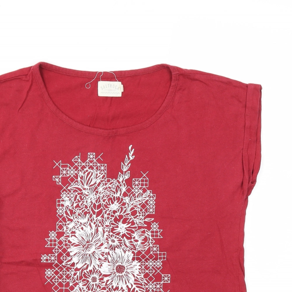 SALT ROCK Womens Red   Basic T-Shirt Size 10