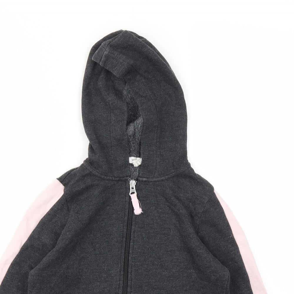 H&M Girls Grey   Full Zip Jumper Size 7-8 Years