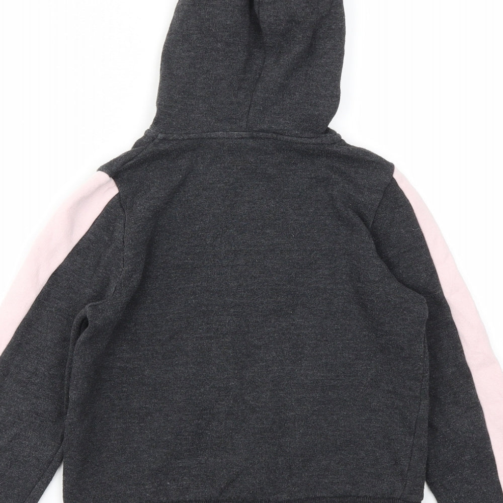 H&M Girls Grey   Full Zip Jumper Size 7-8 Years