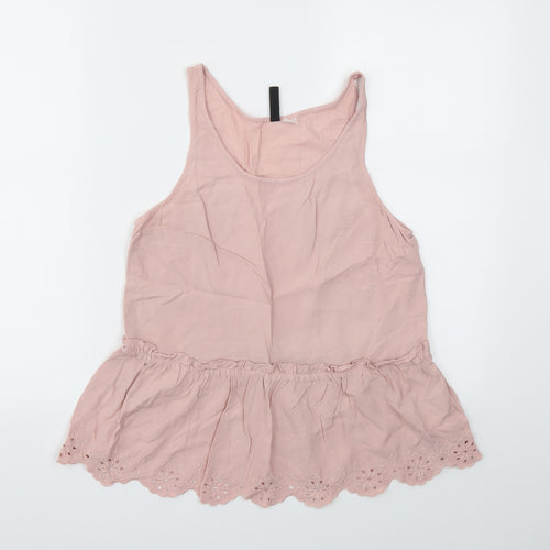H&M Womens Pink   Basic T-Shirt Size 10