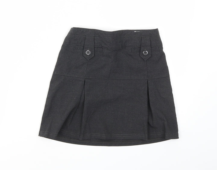M&S Girls Grey Flare Skirt Size 9 Years