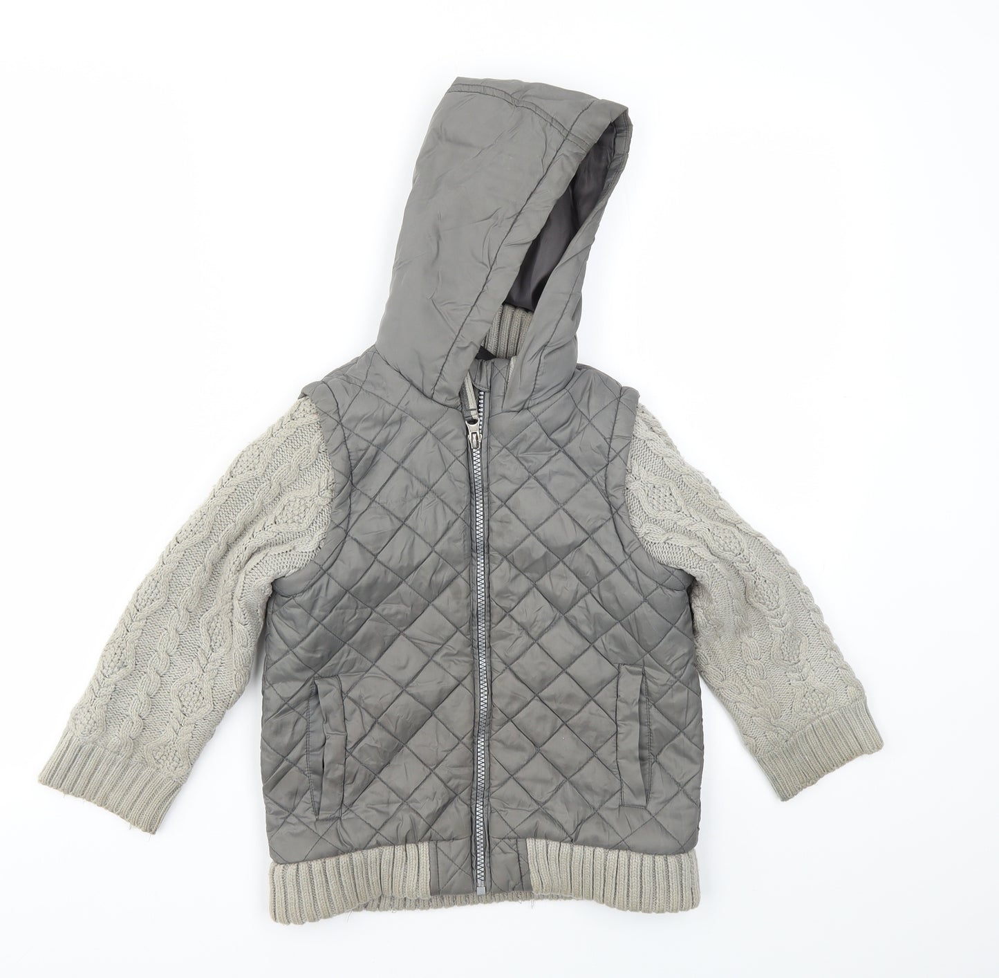 George Boys Grey   Basic Coat Coat Size 3-4 Years