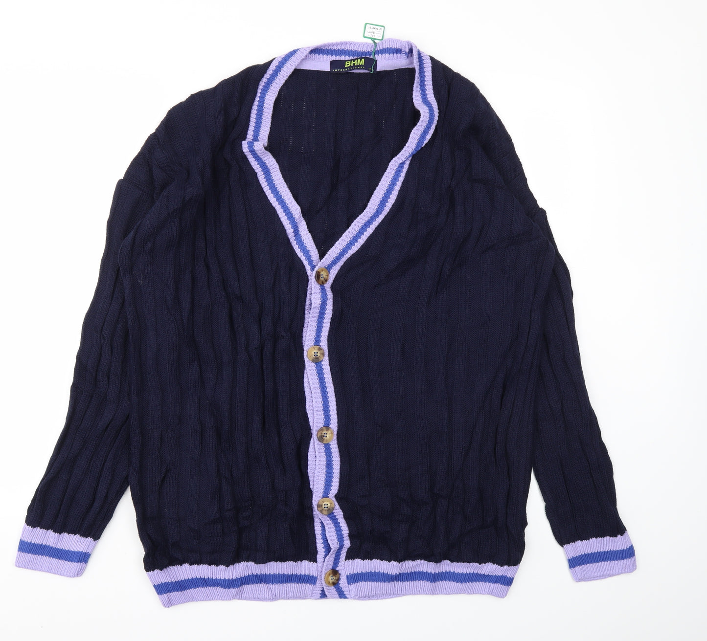 BHM Womens Blue   Cardigan Jumper Size L
