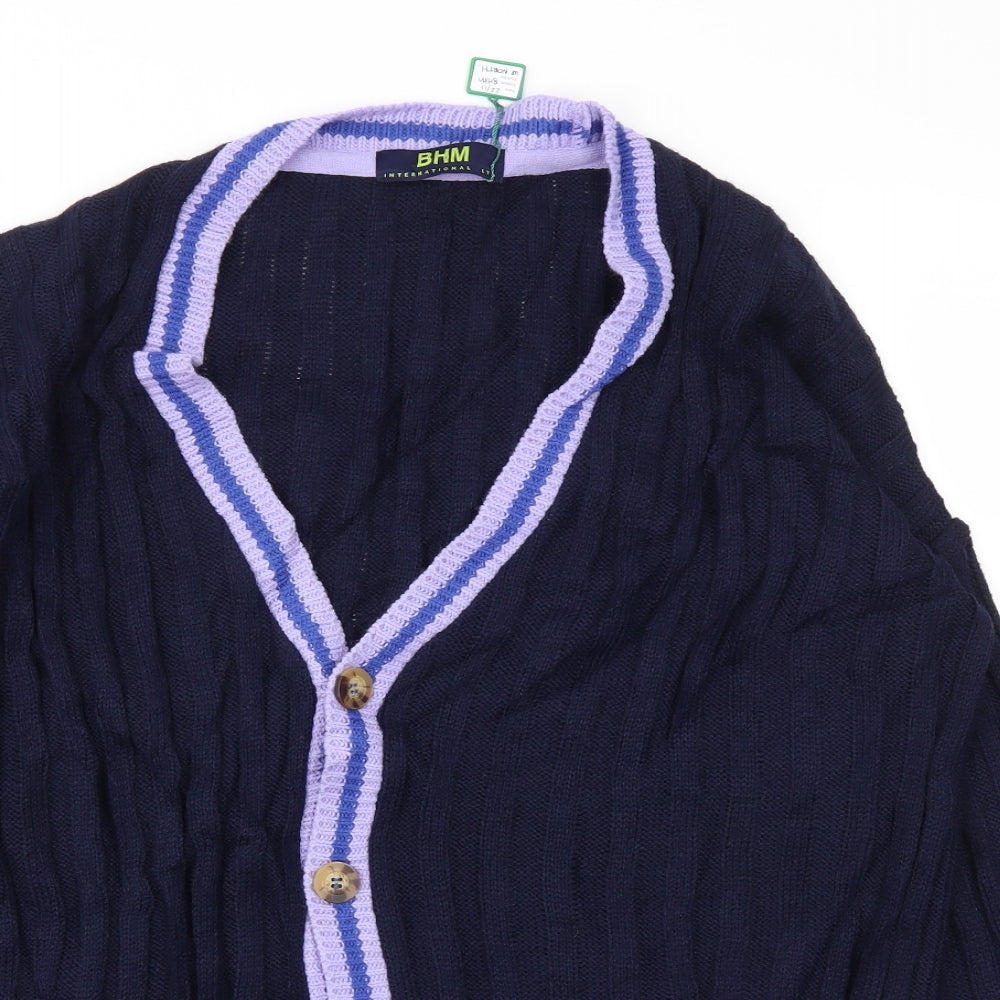 BHM Womens Blue   Cardigan Jumper Size L